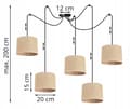 Miniatyrbild 6 av 9: HÄNGLAMPA TAK LJUSKANT LAMPSKÄRM 20 CM SPINDEL