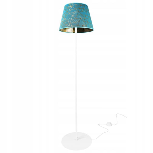 GOLVLAMPA STÅENDE METALL LAMPSKÄRM KONMÖNSTER