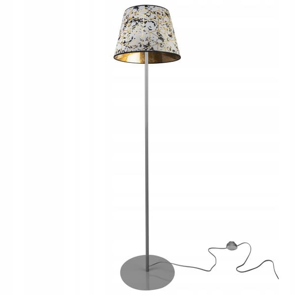GOLVLAMPA STÅENDE METALL LAMPSKÄRM KONMÖNSTER