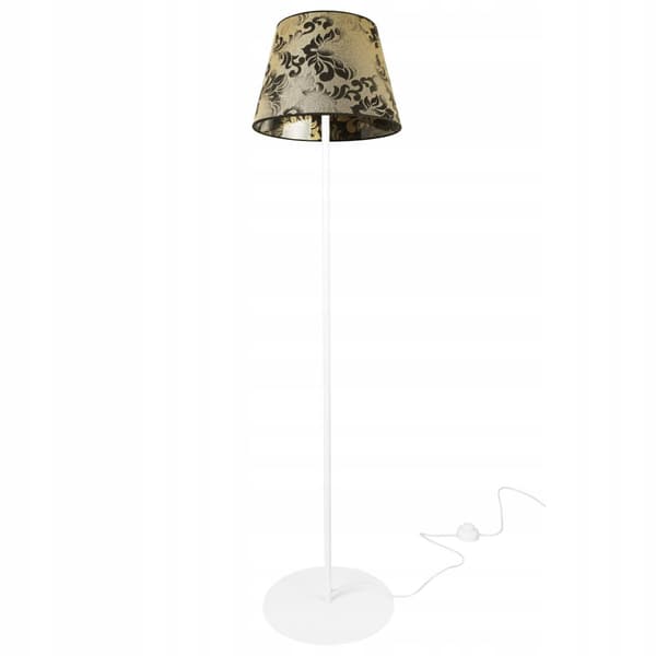 GOLVLAMPA STÅENDE METALL LAMPSKÄRM KONMÖNSTER