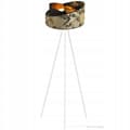Miniatyrbillede 5 af 10: GULVLAMPE STÅENDE TRIPOD METAL LAMPESKÆRM MØNSTER