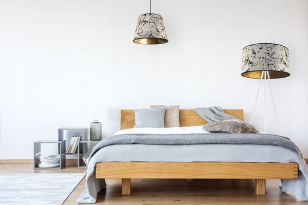 GOLVLAMPA STÅENDE STATIV METALL LAMPSKYDD 45 cm
