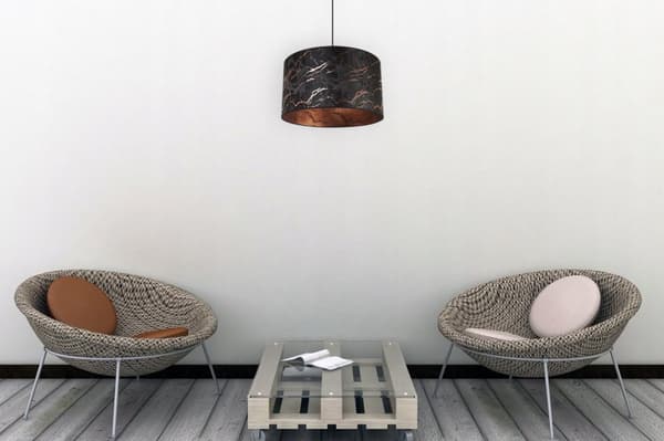 HÄNGLAMPA TAK LJUSKANT LAMPSKÄRM MARMOR