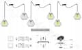 Miniatyrbild 9 av 10: HÄNGLAMPA MODERN ELEGANT LAMPSKÄRM I METALL