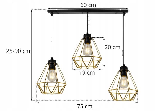 HÆNGELAMPE MODERNE ELEGANT METAL LAMPESKÆRM