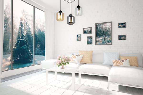 HÆNGELAMPE MODERNE ELEGANT GLASSKÆRM