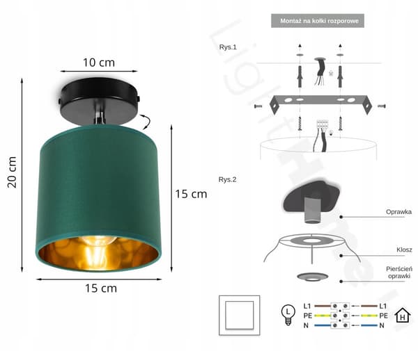 HÆNGELAMPE LOFT VÆGLAMPE GYLDT LED LOFTSLAMPE
