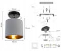 Miniatyrbild 9 av 10: HÄNGLAMPA TAK VÄGGLAMPA GULD LED TAKSLAMPA