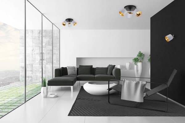 LOFT HÆNGELAMPE GYLDT VÆGLAMPE LED LOFTSLAMPE
