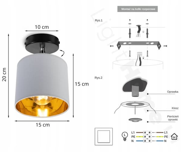 LOFT HÆNGELAMPE GYLDT VÆGLAMPE LED LOFTSLAMPE