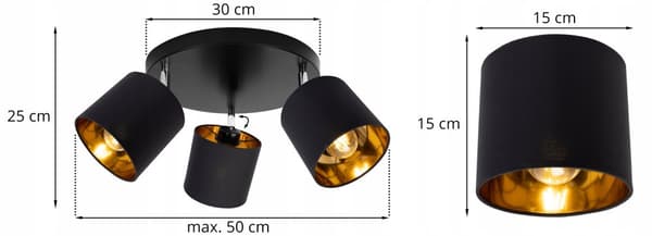 HÆNGELAMPE LOFT LYSKELYSE GYLDNE LED PLAFON