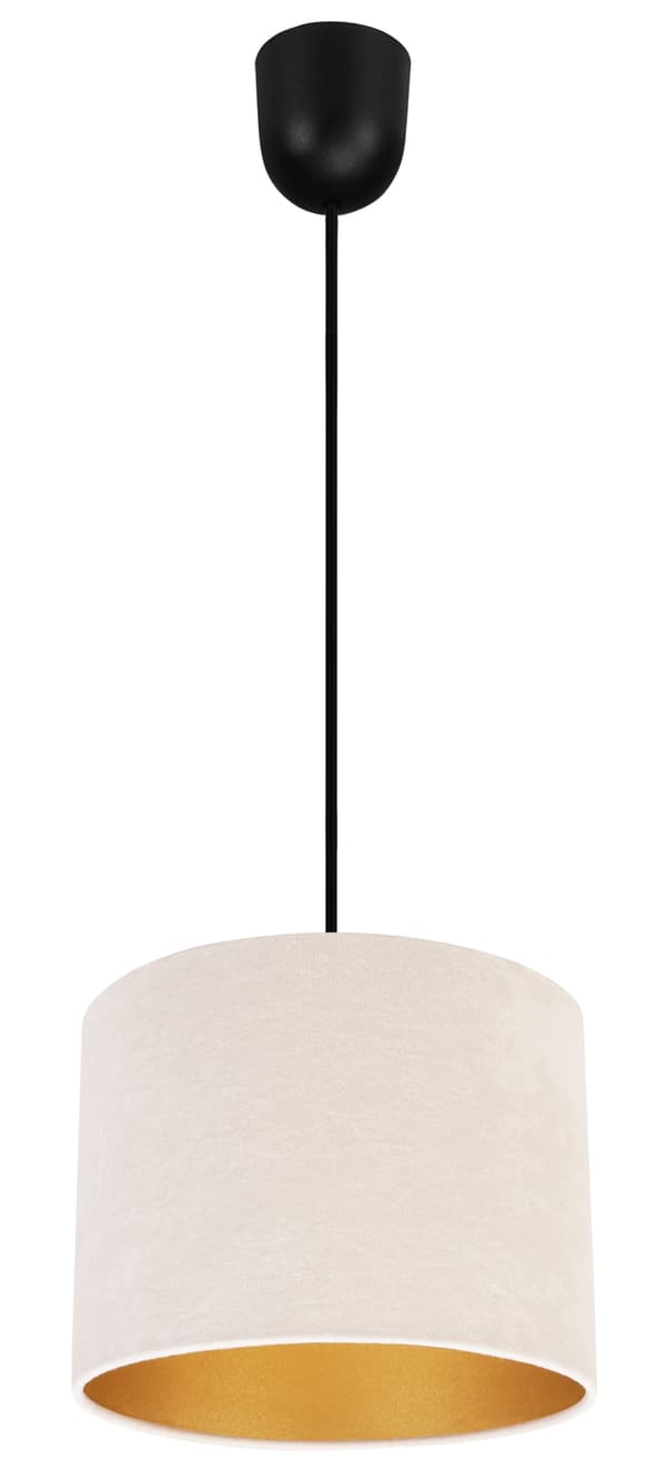 ELEGANT HÄNGLAMPA GULDEN LAMPSKÄRM SAMMET VAL