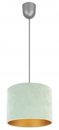 Miniatyrbild 10 av 10: ELEGANT HÄNGLAMPA GULDEN LAMPSKÄRM SAMMET VAL