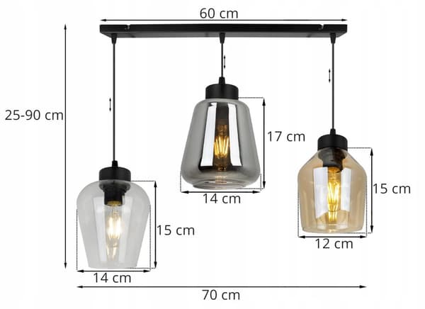 HÆNGELAMPE MODERNE ELEGANT GLASSKÆRM