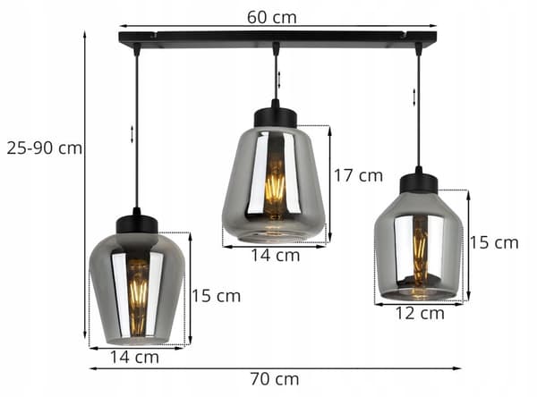 HÄNGLAMPA MODERN ELEGANT GLASSKÄRM