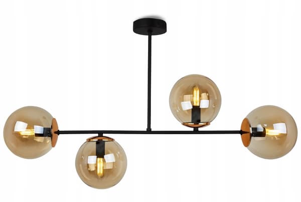 LOFTSLAMPE HÆNGENDE LYSELYSE LOFT ELEGANTE GLASKUGLER