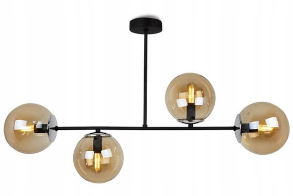 LOFTSLAMPE HÆNGENDE LYSELYSE LOFT ELEGANTE GLASKUGLER