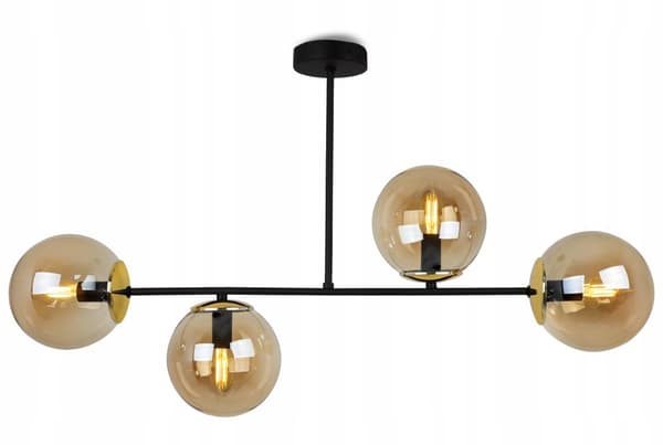 LOFTSLAMPE HÆNGENDE LYSELYSE LOFT ELEGANTE GLASKUGLER