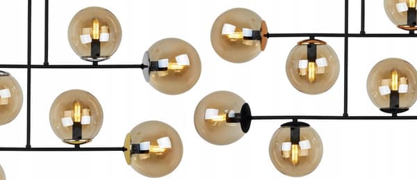 LOFTSLAMPE HÆNGENDE LYSELYSE LOFT ELEGANTE GLASKUGLER