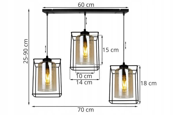 HÄNGLAMPA MODERN ELEGANT GLASSKÄRM