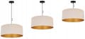 Miniatyrbild 2 av 9: HÄNGLAMPA TAK LJUSKRAKA GULD LAMPSKÄRM SAMMET