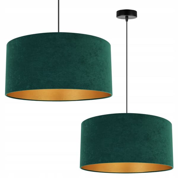 HÄNGLAMPA TAK LJUSKRAKA GULD LAMPSKÄRM SAMMET