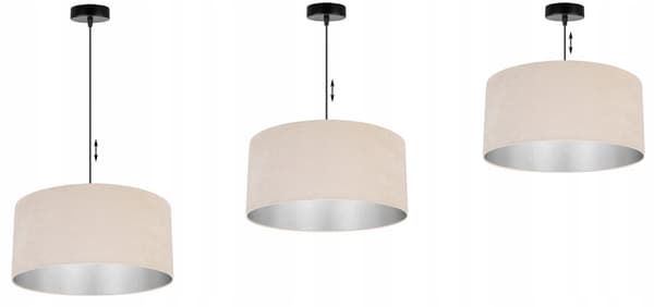 HÄNGLAMPA TAK LJUSSTAKARE KROM LAMPSKÄRM SAMMET