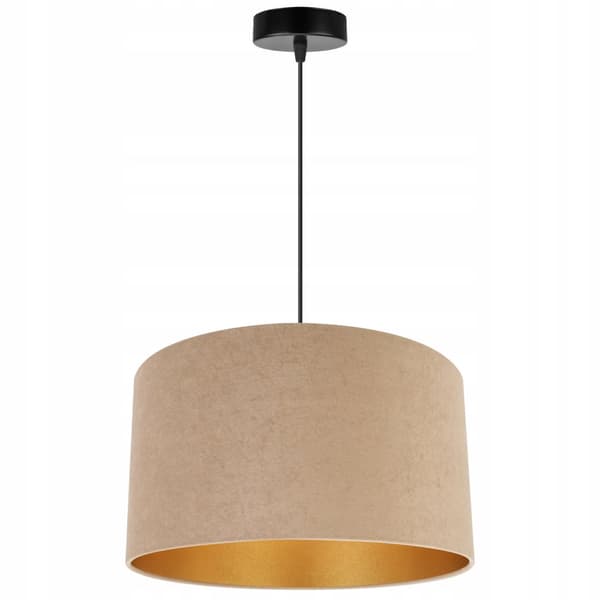HÄNGLAMPA TAK LJUSKRAKA GULD LAMPSKÄRM SAMMET