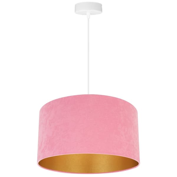HÄNGLAMPA TAK LJUSKRAKA GULD LAMPSKÄRM SAMMET