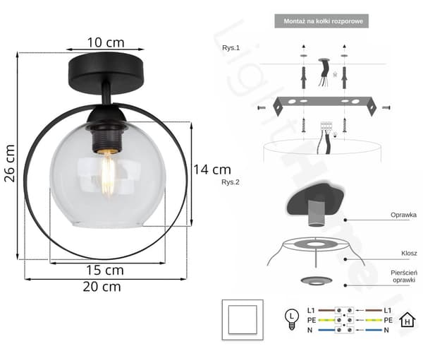 MODERN TAKSLAMPA GLAS SKUGGRING