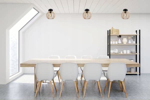 MODERN LED-TAK HÄNGLAMPA AV TRÄ
