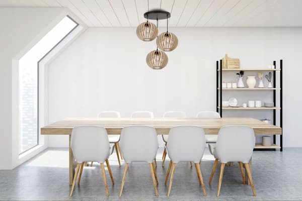 MODERNE TRÆ LED LOFT HÆNGELAMPE