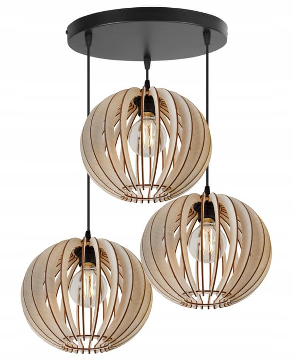 MODERNE TRÆ LED LOFT HÆNGELAMPE