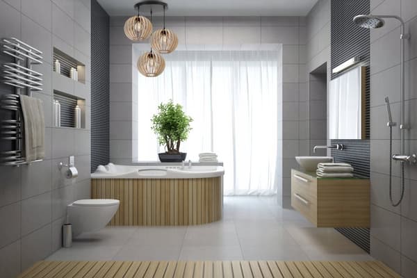 MODERNE TRÆ LED LOFT HÆNGELAMPE