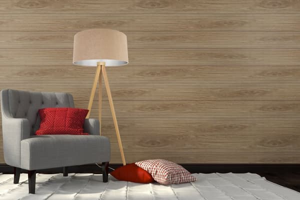 GOLVLAMPA STÅENDE STATIV KROM LAMPSKÄRM SAMT