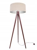 Miniatyrbild 9 av 10: GOLVLAMPA STÅENDE STATIV KROM LAMPSKÄRM SAMT