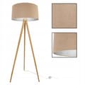Miniatyrbild 1 av 10: GOLVLAMPA STÅENDE STATIV KROM LAMPSKÄRM SAMT