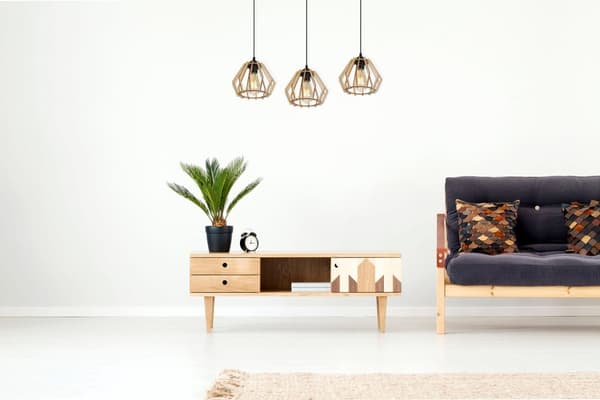 MODERN LED-TAK HÄNGLAMPA AV TRÄ