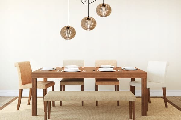 MODERNE TRÆ LED LOFT HÆNGELAMPE