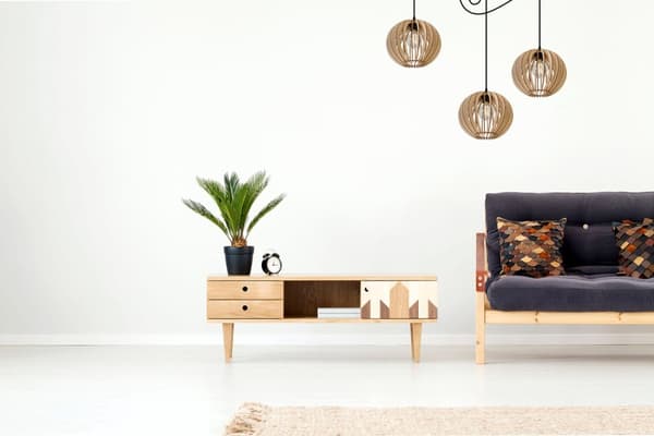 MODERNE TRÆ LED LOFT HÆNGELAMPE