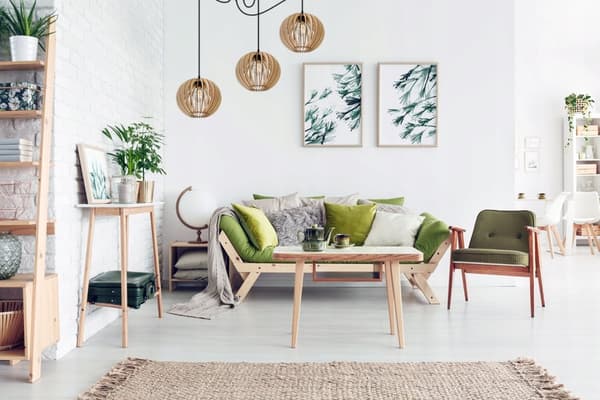 MODERNE TRÆ LED LOFT HÆNGELAMPE