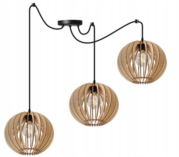 MODERNE TRÆ LED LOFT HÆNGELAMPE