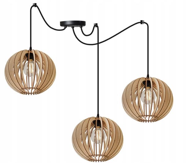 MODERNE TRÆ LED LOFT HÆNGELAMPE