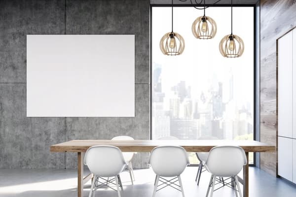 MODERNE TRÆ LED LOFT HÆNGELAMPE
