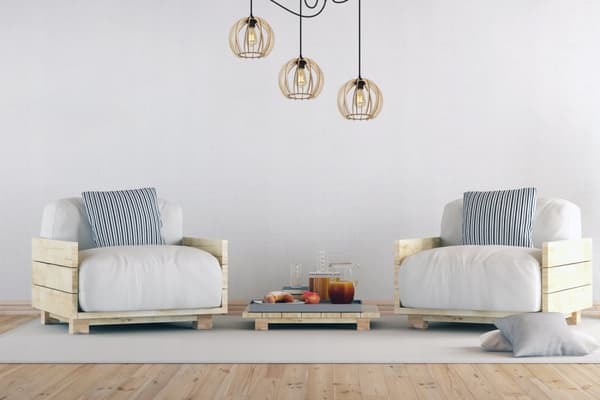 MODERNE TRÆ LED LOFT HÆNGELAMPE