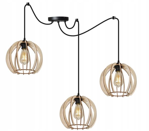 MODERNE TRÆ LED LOFT HÆNGELAMPE