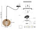 Miniatyrbild 10 av 10: MODERN LED-TAK HÄNGLAMPA AV TRÄ
