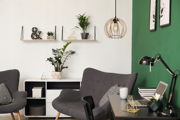 MODERN LED-TAK HÄNGLAMPA AV TRÄ