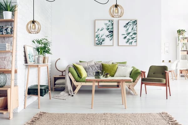 MODERN LED-TAK HÄNGLAMPA AV TRÄ