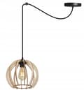 Miniatyrbild 7 av 10: MODERN LED-TAK HÄNGLAMPA AV TRÄ